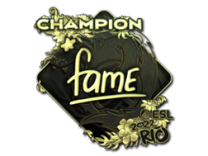 Наклейка|fame(золотая,чемпион)|Рио2022